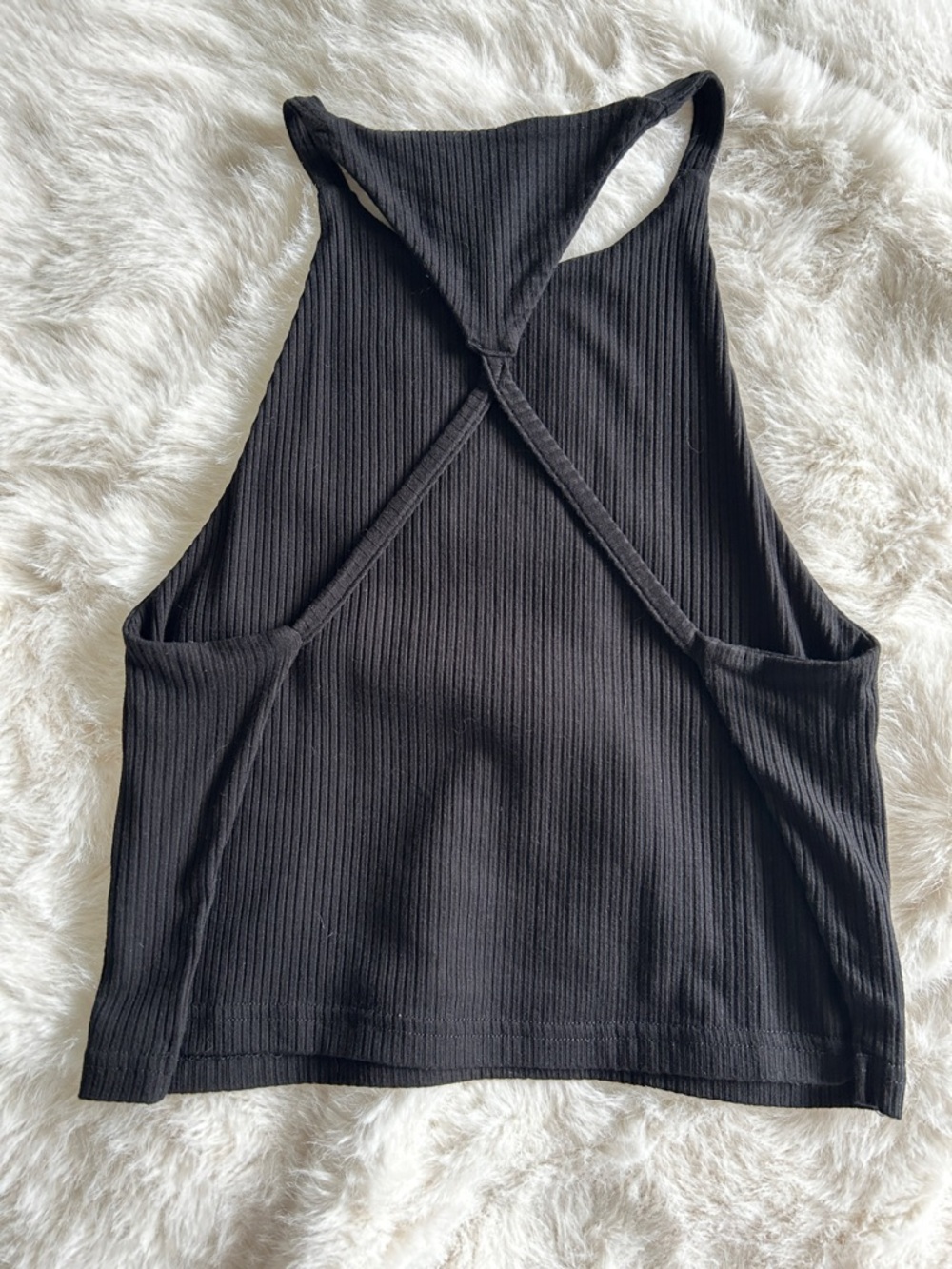 3/$20 Black Ribbed Backless Tank S - Picture 2 of 4